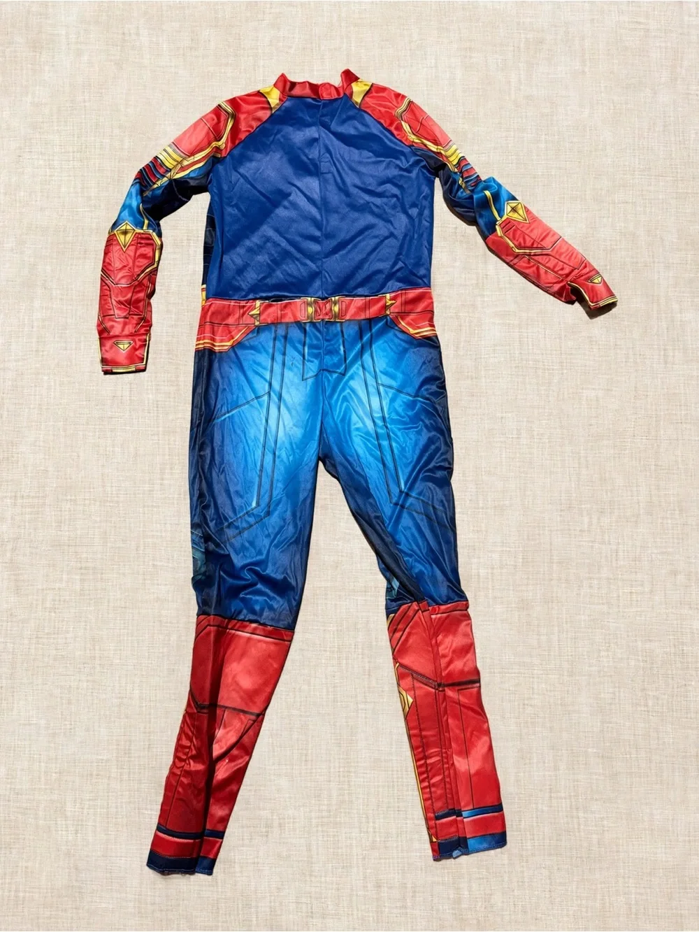 Marvel Captain Marvel Hero Costume Child Large 12-14 Jumpsuit Halloween
